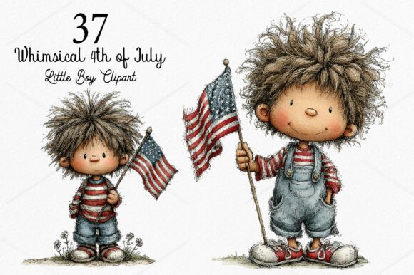 Bringing Patriotic Charm to Life: A Guide to Whimsical 4th of July Little Boy Clipart