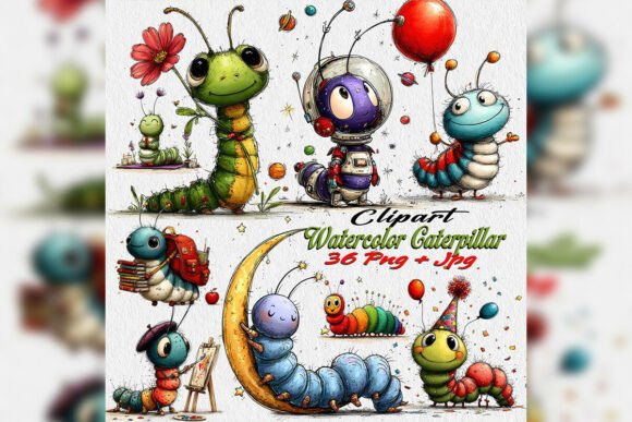 Elevating Creative Projects with Whimsical Caterpillar Birthday Clipart