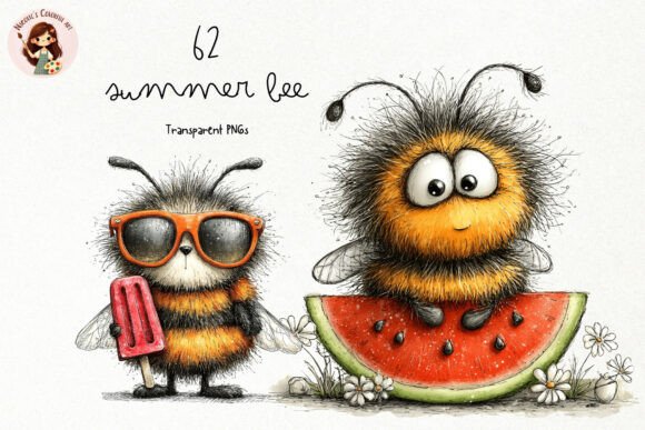 Evaluating Quirky Summer Bee PNG Clipart for Creative Projects