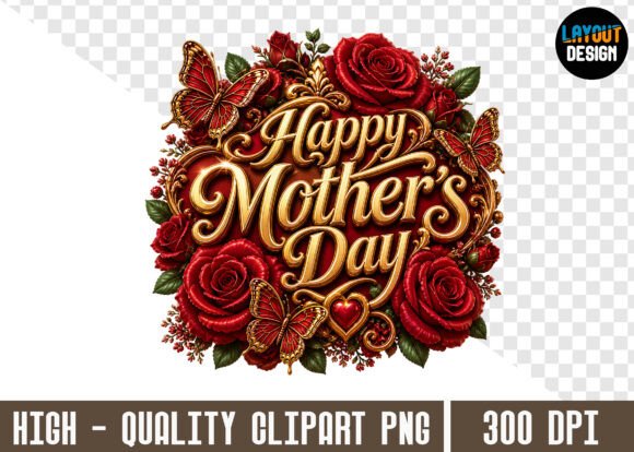 Happy Mothers Day PNG Illustration
