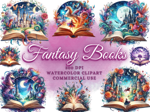 Integrating Fantasy Books Clipart - Magic Book Png into Professional Creative Workflows