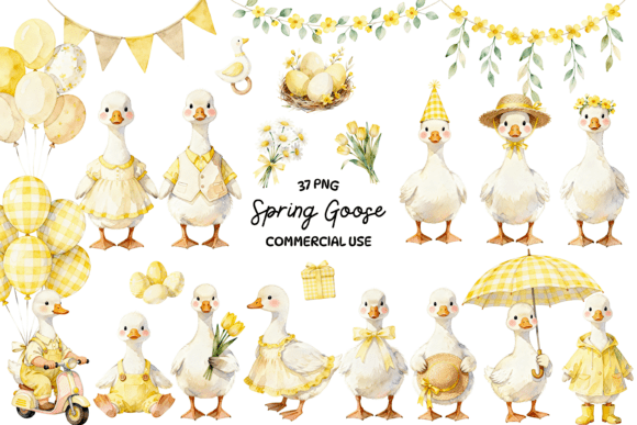 Integrating the Spring Goose Clipart Bundle Watercolor into Your Creative Workflow