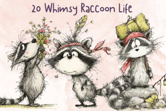 Storybook Whimsy Raccoon Clipart Set: A Guide to Using Whimsical Woodland Graphics